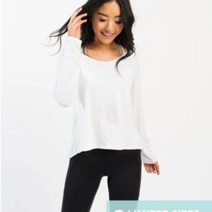 White Namaste Long Sleeve T